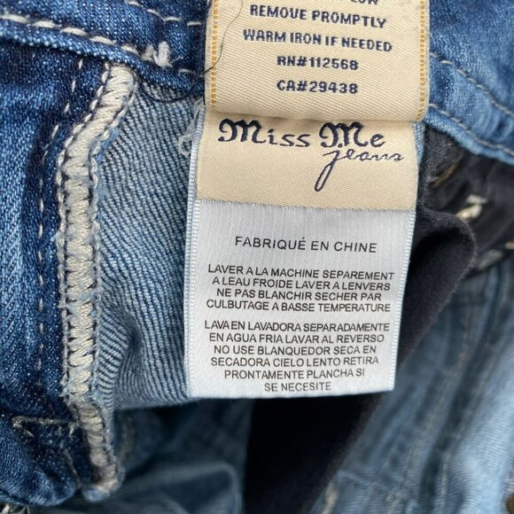 Miss Me Boot Cut Jeans Blue Women's Size 27 - Picture 10 of 12